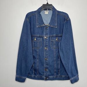 Vintage DUKE HABAND Mens Denim Trucker Jeans Jacket EUC 100% Cotton Sz Medium M